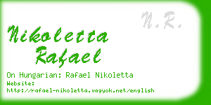 nikoletta rafael business card